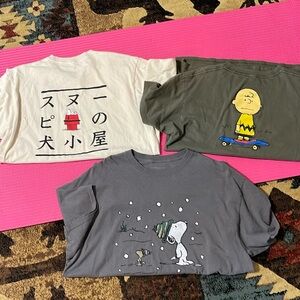 lot of 3 peanuts tees